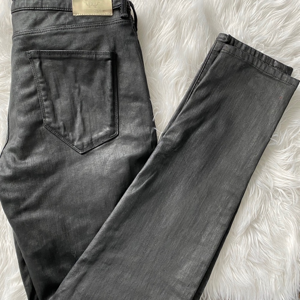 Roberto Cavalli Coated Skinny Jeans SZ 8